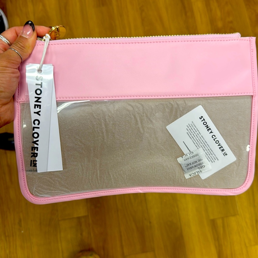 Stoney Clover Lane NWT Flamingo classic clear flat pouch.